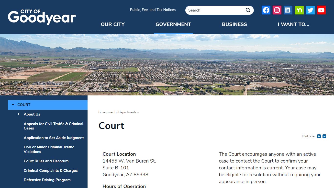 Court | City of Goodyear