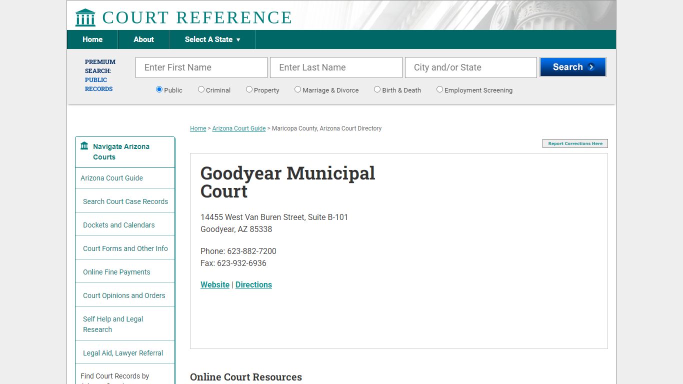 Goodyear Municipal Court - Courtreference.com