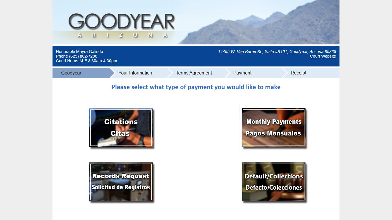 Pay Tickets Online - Goodyear, Arizona, Goodyear Municipal Court